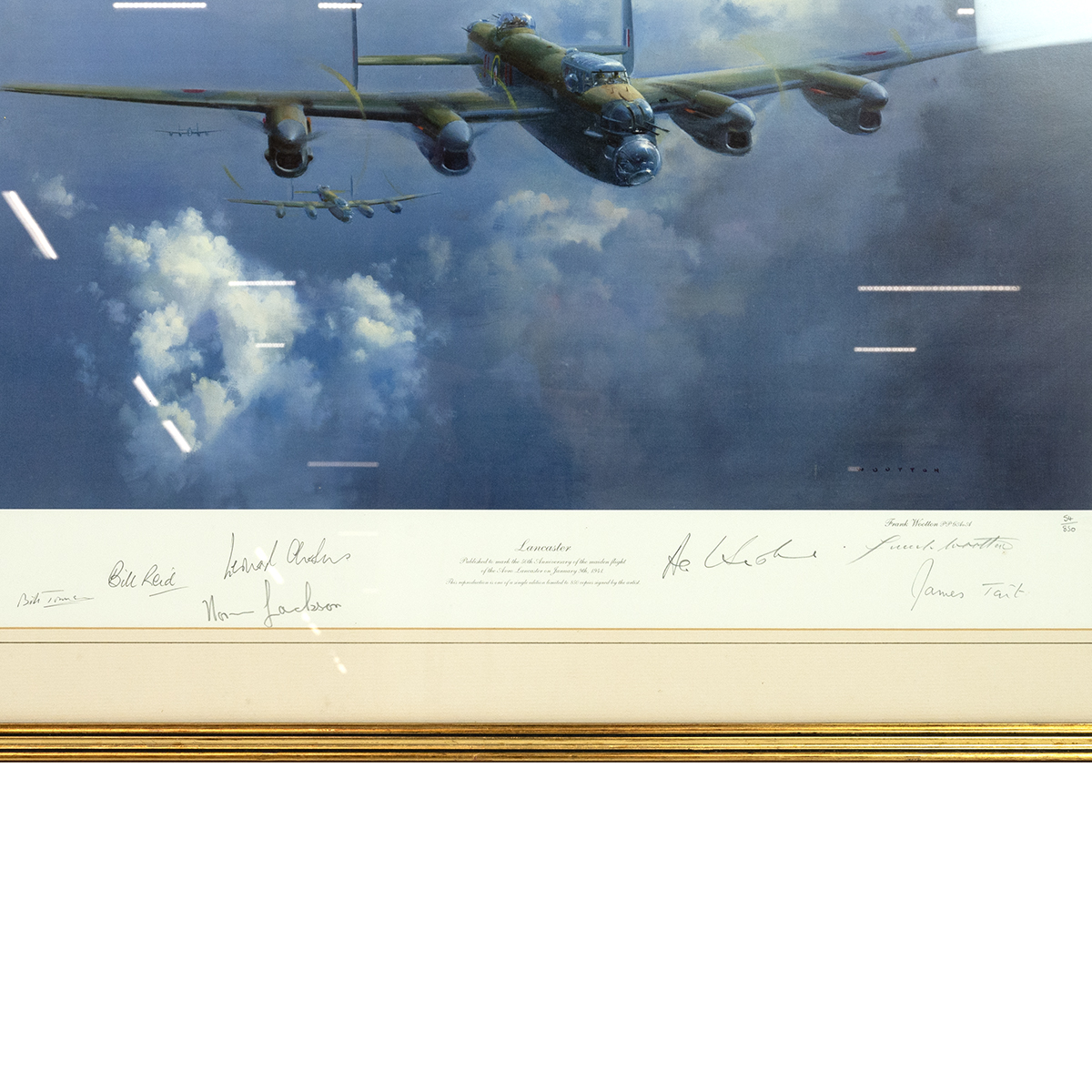 Two (2) Avro Lancaster Bomber art prints by Frank Wootton, both signed limited editions showing S... - Image 2 of 4