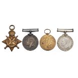 Medals (4) of G-4540 (38724) Private John Merrick of the Queen's Regiment. 1914 Star, British War...
