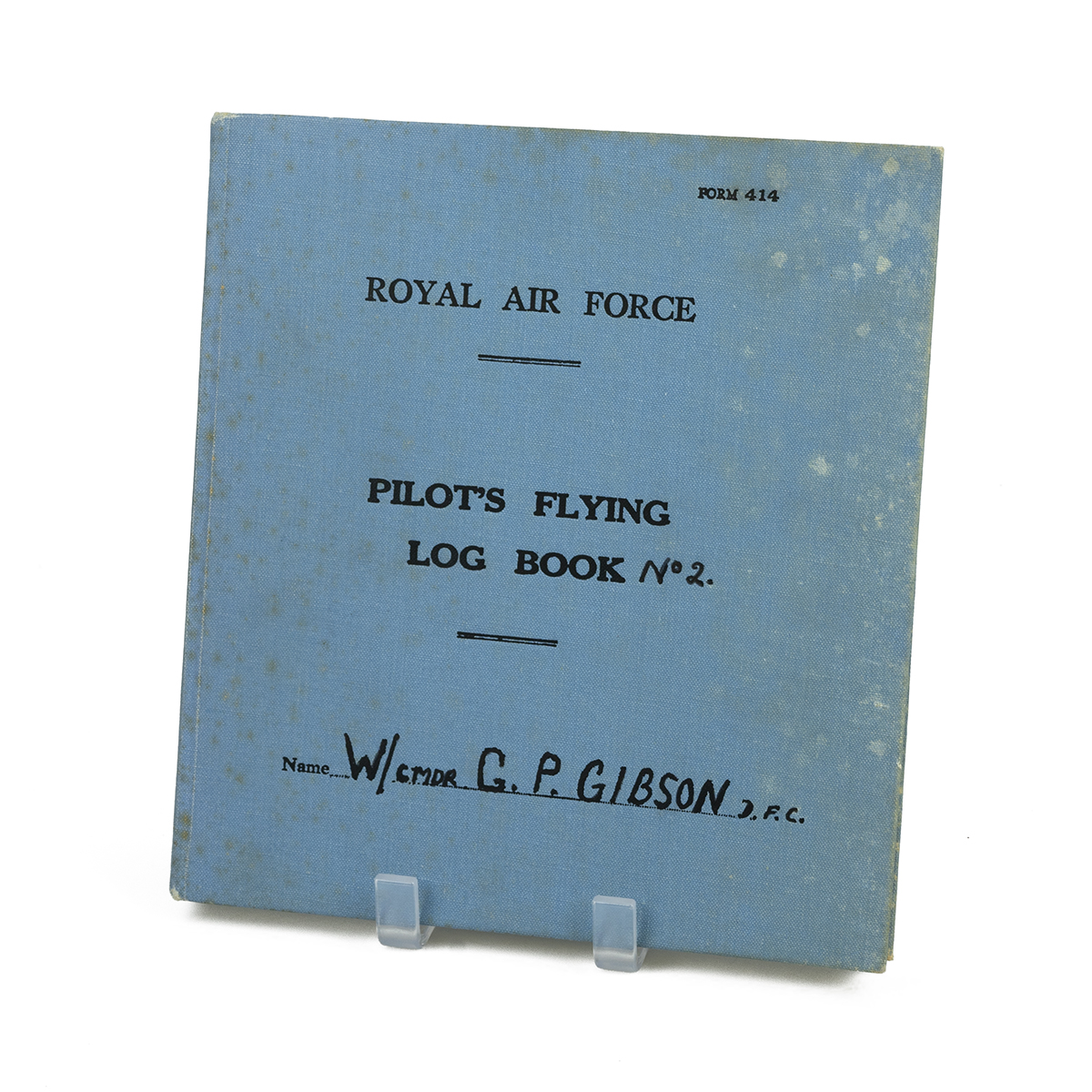 Wing Commander Guy Gibson reproduction 'Royal Air Force Pilot's Flying Log Book No.2', printed in...