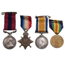 Medals (4) of 16212 Private William Marshall D.C.M. Distinguished Conduct Medal GV, 1914-1915 Sta...