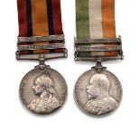 Medals (2) of 3657 Corporal W. Dunn of the Yorkshire Regiment. Queen's South Africa Medal with cl...