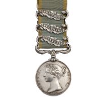 Crimea Medal with clasps 'Sebastopol', 'Inkerman' and 'Balaklava' of Troop Serjeant Major W. Beva...