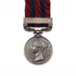 India General Service Medal 1854-1895 with clasp 'Burma 1887-89' of 528 Private J. Davies of 2nd ...