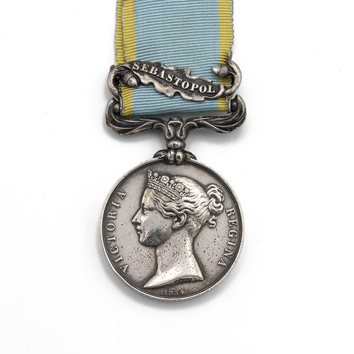 Crimea Medal with the clasp 'Sebastopol' of Lieutenant Thomas Burchall Hollway of the 21st Regime...