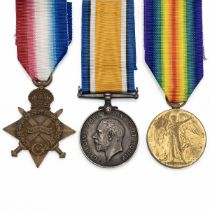 Medals (3) of M2-019921 Acting Corporal Frederick Hocknell A.S.C. 1914-1915 Star, British War Med...
