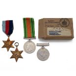 Medals (4) of Reginald Derek Malcolm Gawn R.A.F. 1939-1945 Star, France & Germany Star, Defence M...