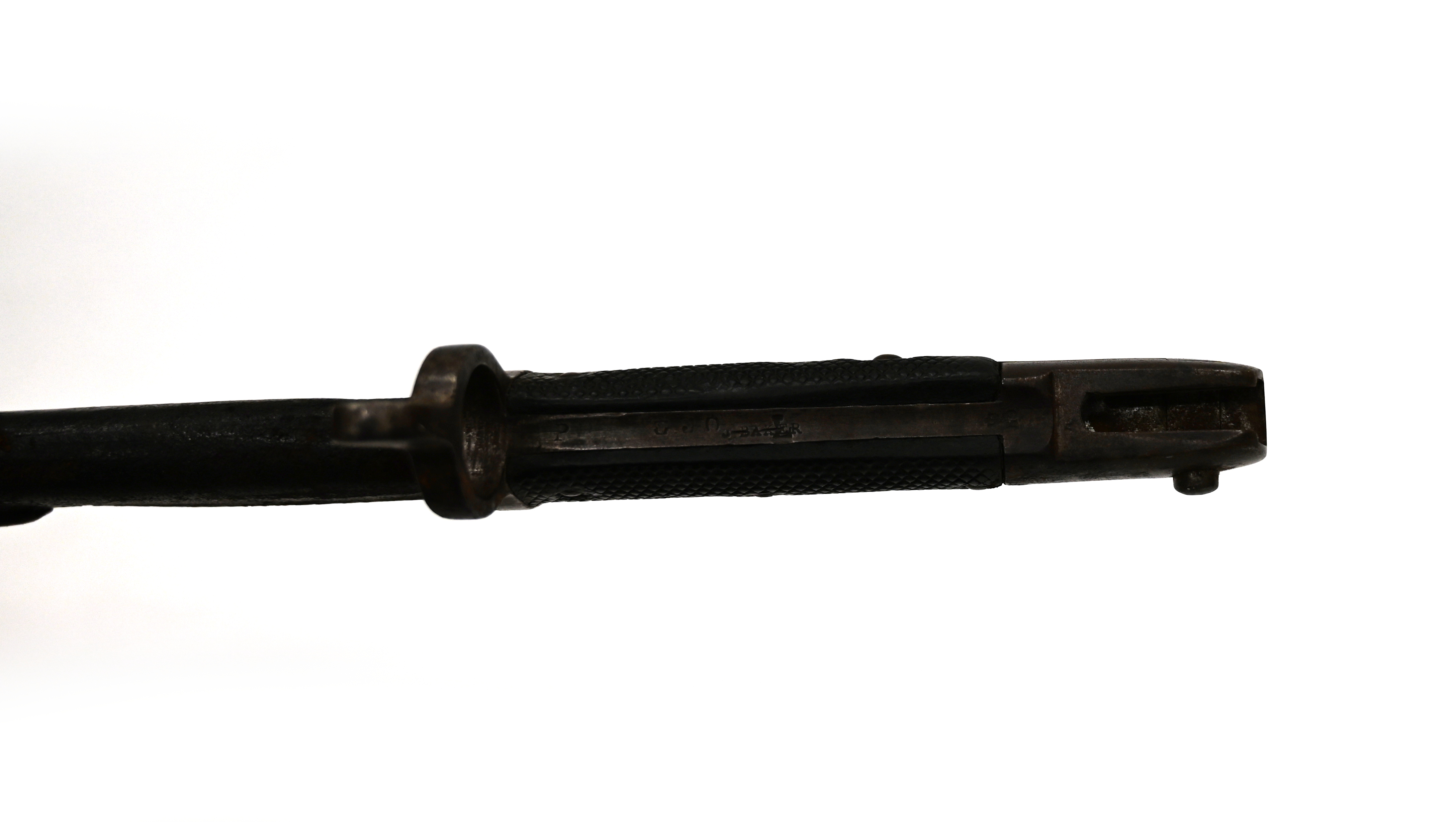 Three (3) British bayonets. Includes (1) 19th-century Brown Bess socket bayonet, (2) WW2-era Brit... - Image 4 of 5