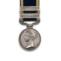 Punjab Medal 1848-9 with clasps 'Chilianwalia' 'Goojerat' of 5005 Gunner George P. Swindon of the...