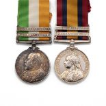 Medals (2) of 4943 Private Alfred Smith of the East Surrey Regiment. King's South Africa Medal wi...