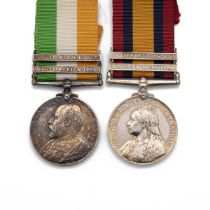 Medals (2) of 4943 Private Alfred Smith of the East Surrey Regiment. King's South Africa Medal wi...