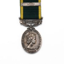 ERII Efficiency Medal and Bar with clasp 'Territorial' of 22514268 Sergeant F.G. Lowden R.E.M.E. ...