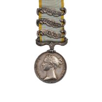 Crimea Medal with clasps 'Sebastopol', 'Balaklava' and 'Alma' of W. McLaren of 93rd Regiment of F...