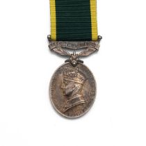 GV Efficiency Medal with clasp 'Territorial' of 2822183 Private W.J. Steven of the Seaforth Highl...