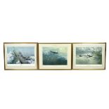 Three (3) limited edition Frank Wootton WW2 Spitfire prints, all framed limited editions. Include...