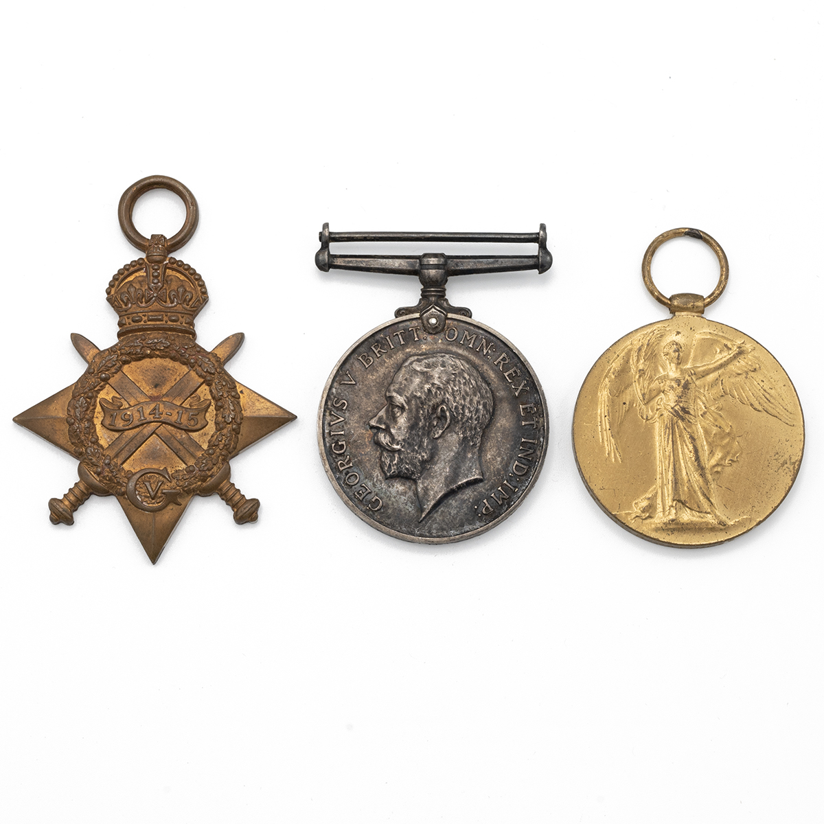 Medals (3) of 11826 (4296) Serjeant Richard Matthews of the South Lancashire Regiment. 1914-1915 ...