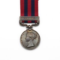 India General Service Medal 1854-1895 with clasp 'Burma 1885-7' of 1456 Private T. Collins of 2nd...