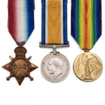 Medals (3) of 2891 (240869) Private James Porter of the East Lancashire Regiment (TF). 1914-1915 ...