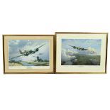 Two (2) Bristol Blenheim art prints, both signed limited editions, depicting the WW2 light bomber...