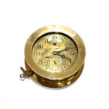 US Navy World War One Brass bulkhead clock by Chelsea Clock Company, Boston. Both the clock and t...
