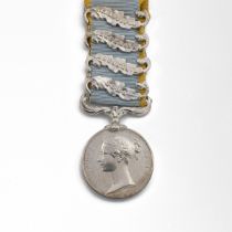 Crimea Medal with clasps 'Sebastopol', 'Inkerman', 'Balaklava' and 'Alma' of Private John Lowe of...