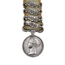 UPDATED DESCRIPTION Crimea Medal with clasps 'Sebastopol', 'Inkerman', 'Balaklava' and 'Alma' of ...