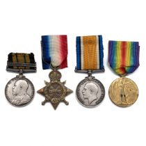 Medals (4) of 212672 Leading Seaman John Nelson Thorpe R.N. EVII Africa Medal with 'Somaliland 19...