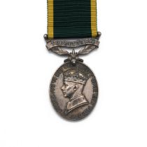 GV Efficiency Medal with clasp 'Territorial' of 3653777 Private J. Birchall of the South Lancashi...