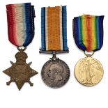 Medals (3) of 2697 (9824) Private H. Wharton of the Cheshire Regiment. 1914-1915 Star, British Wa...