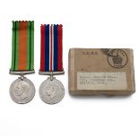Medals (2) of 1621665 AC1 Donald Henry James Beattie R.A.F. Defence Medal 1939-1945, and War Meda...