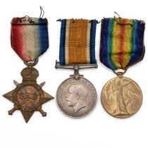 Medals (3) of 04653 Lance Corporal Charles Henry Coleman A.O.C. 1914-1915 Star, British War Medal...