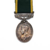 GV Efficiency Medal with clasp 'Territorial' of 510087 Corporal R. Hopkins of the 7th Battalion, ...