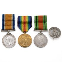 Medals (3) of G-30755 Private George Victor Goddard of the Royal West Kent Regiment. British War ...