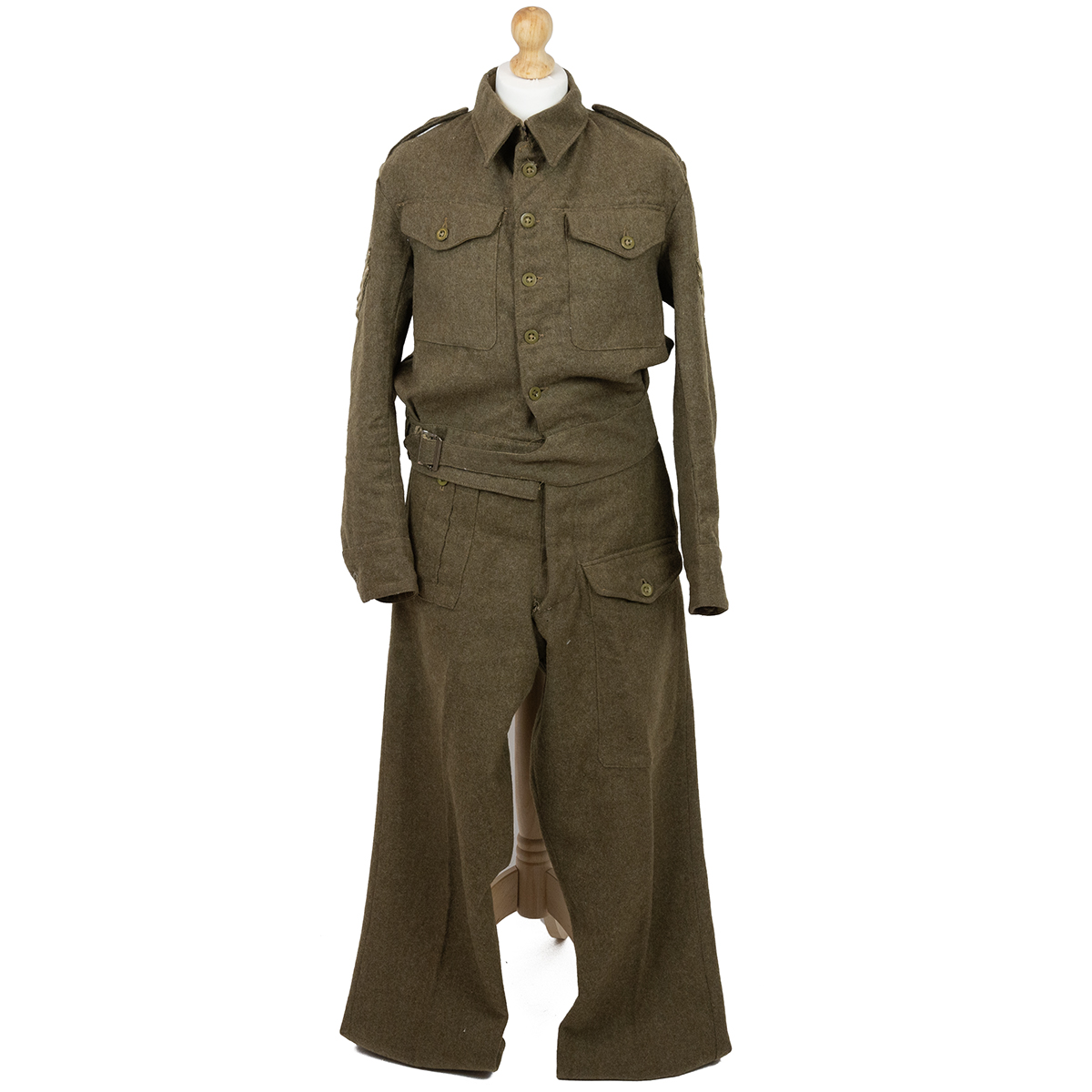 Battledress of Sergeant Arnold of the Royal Tank Regiment. 1938 pattern Battledress (BD) blouse w...