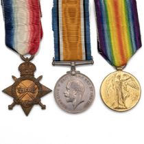 Medals (3) of 69232 Private William James Wilson R.A.M.C. 1914-1915 Star, British War Medal 1914-...