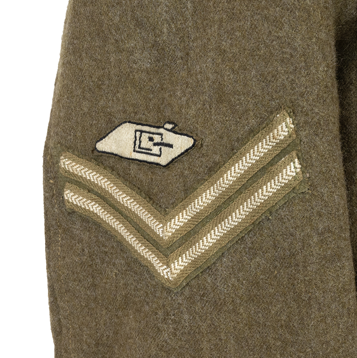 Battledress of Sergeant Arnold of the Royal Tank Regiment. 1938 pattern Battledress (BD) blouse w... - Image 3 of 6