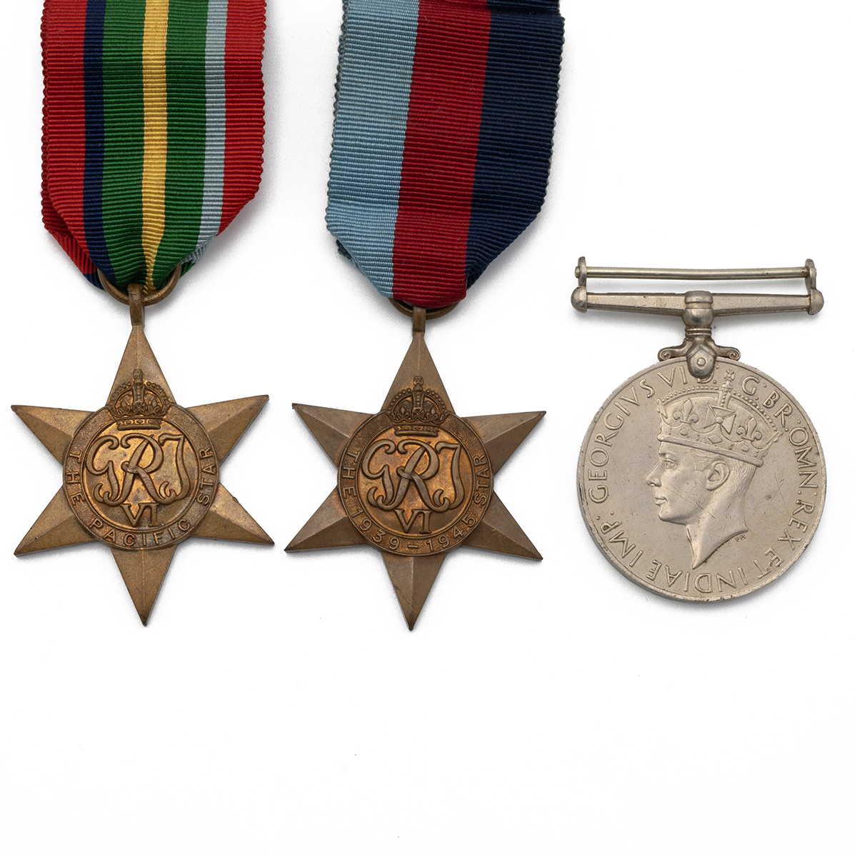 Medals (3) of KX.102323 R.G. Rees R.N. 1939-1945 Star, Pacific Star, War and Medal 1939-1945, the...