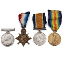 Medals (4) of V.348 Stoker John Williams R.N.R. EVII Royal Naval Reserve Long Service Medal, 1914...