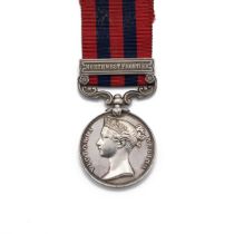 India General Service Medal 1854-1895 with clasp 'Northwest Frontier' of 1266 Private John Hall o...