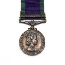 ERII General Service Medal 1918-1962 with clasp 'South Arabia' of 23963535 Guardsman J. Wilkes of...
