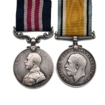 Medals (2) of 7760 Private Alexander McColl Wilson M.M. of the Highland Light Infantry. GV Milita...