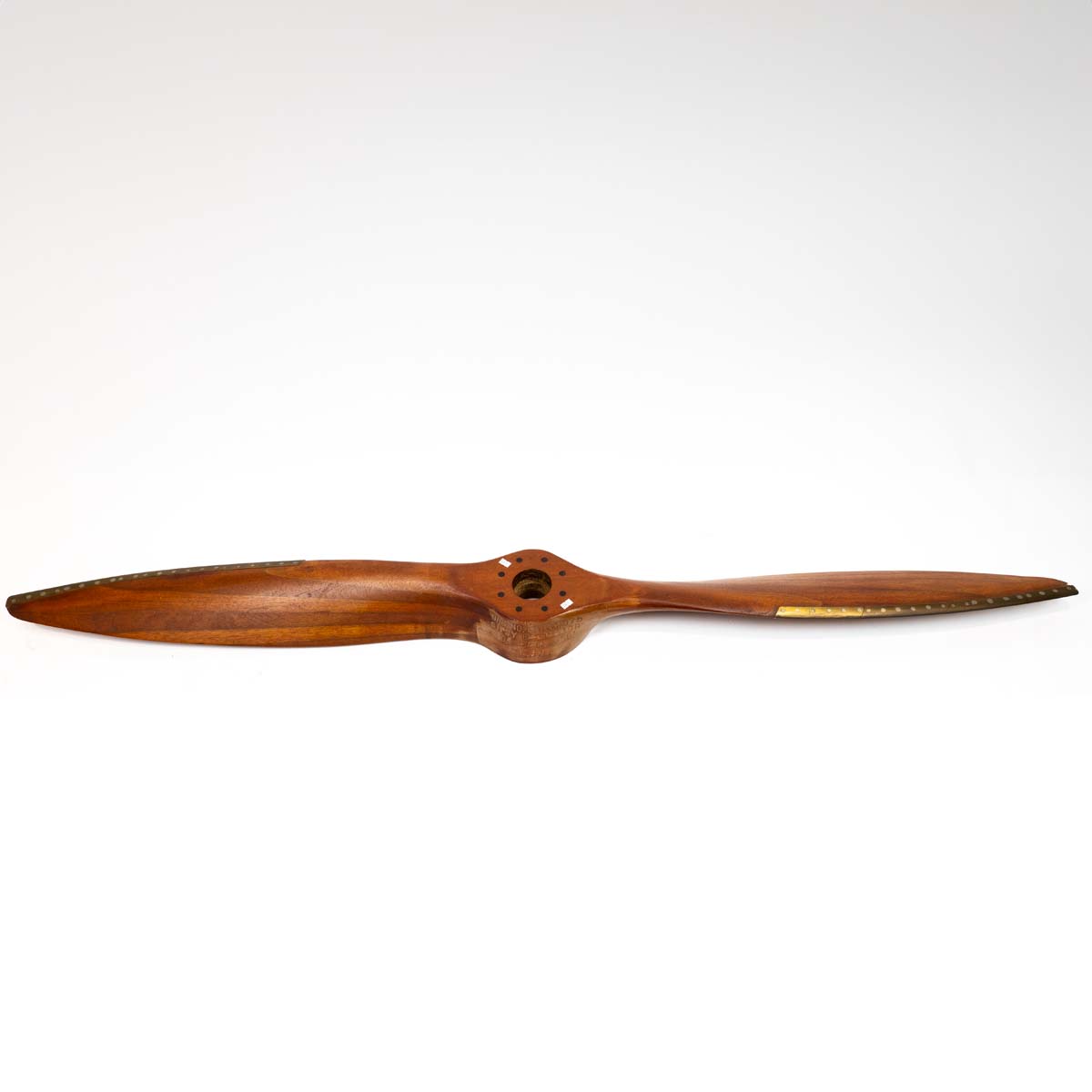De Havilland Gipsy Moth wooden Propellor blade, dated December 1947. Teak body with brass tipped ...