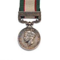 GV India General Service Medal with clasp 'North West Frontier 1936-1937' of 5256 Lance-Naik Ghaf...