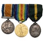 Medals (3) of 58 (371518) Serjeant James Holland, 8th Battalion, The London Regiment (T.F.). Brit...