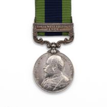 EVII India General Service Medal with clasp 'North West Frontier 1908' of 4520 Sepoy Golna Singh ...