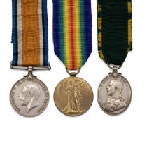 Medals (3) of 388 (240028) Lance Corporal W. McLeod of the Seaforth Highlanders (T.F.). British W...