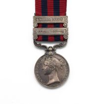 India General Service Medal 1854-1895 with clasp 'Burma 1887-89', 'Burma 1885-7' of 708 Private R...
