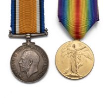 Medals (2) of J.46026 Able Seaman Jonah Lewis R.N. British War Medal 1914-1920, and Allied Victor...