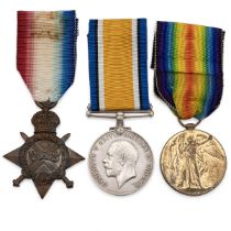 Medals (3) of M2-099340 (33611) Driver William George Whithorn A.S.C. 1914-1915 Star, British War...