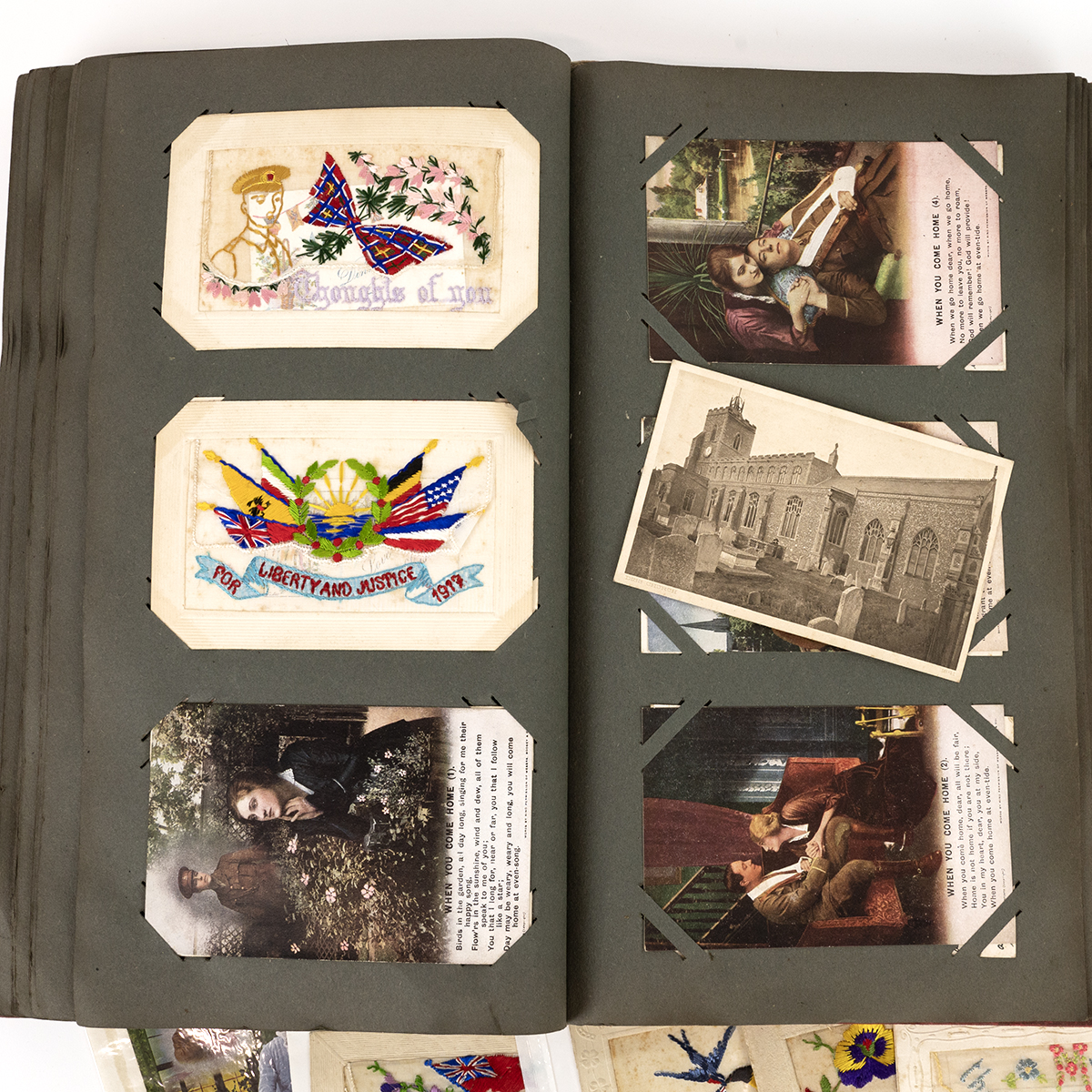 A collection of early 20th century mostly of military interest including WWI silk and colour exam... - Image 3 of 3
