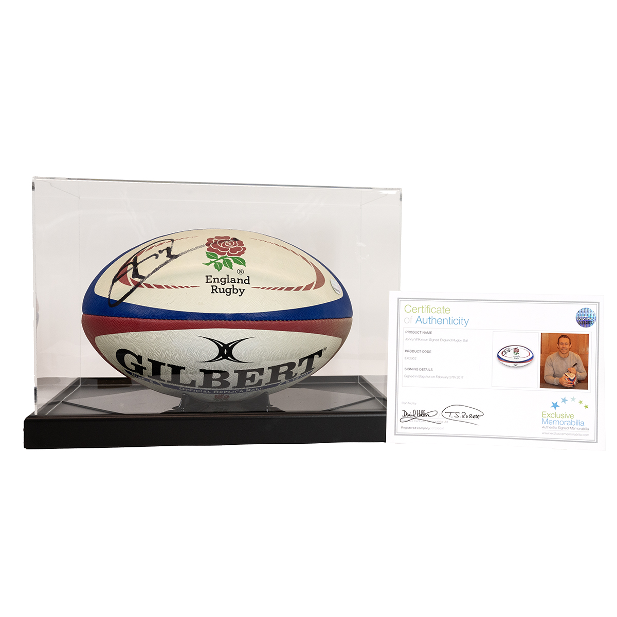Jonah Lomu, signed New Zealand All Blacks shirt, along with a Jonny Wilkinson England rugby ball ... - Image 2 of 2